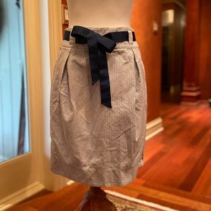 Pretty Blue & White Striped Bow Skirt